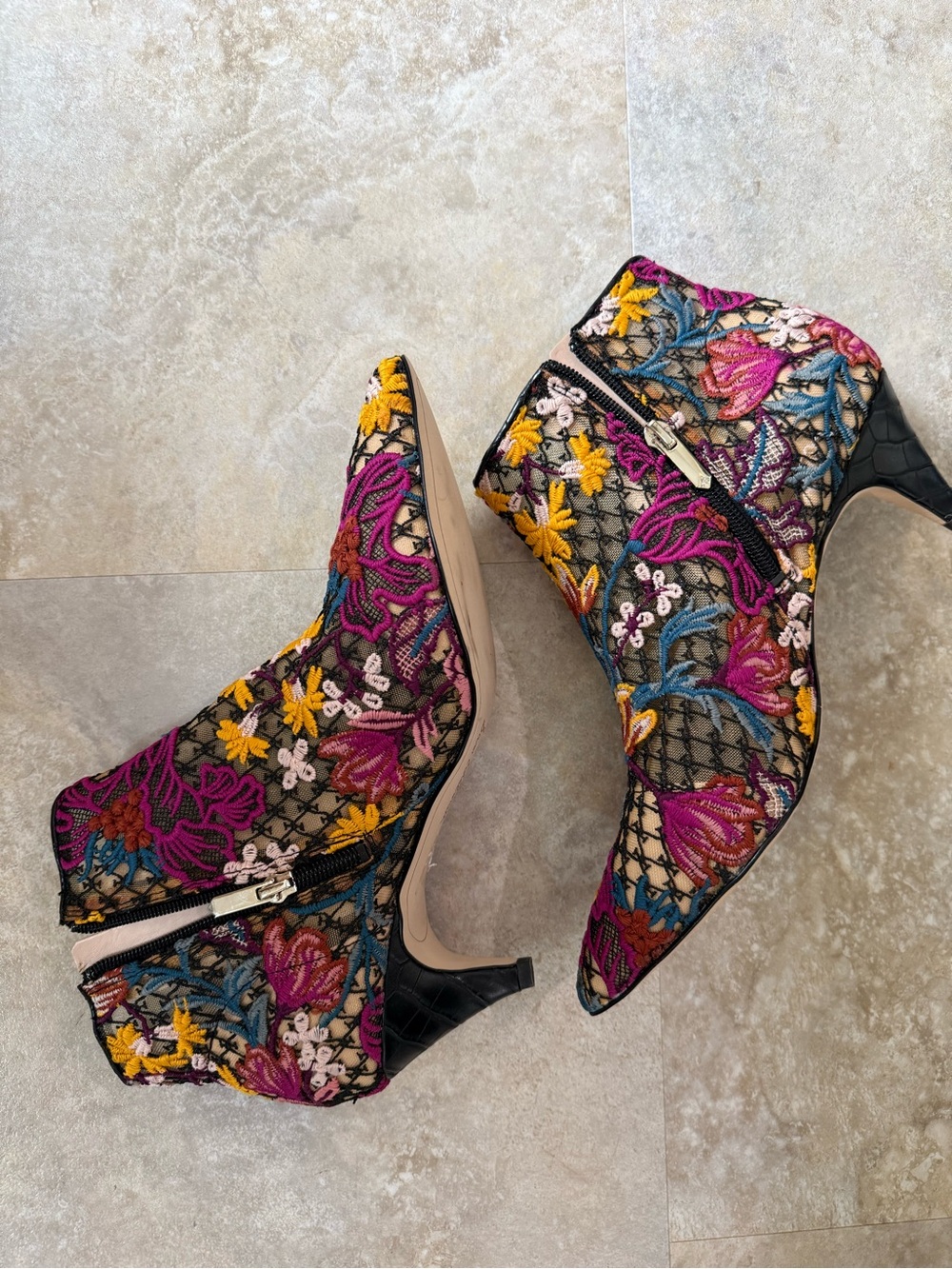 Beautiful embroidered multicolored boots